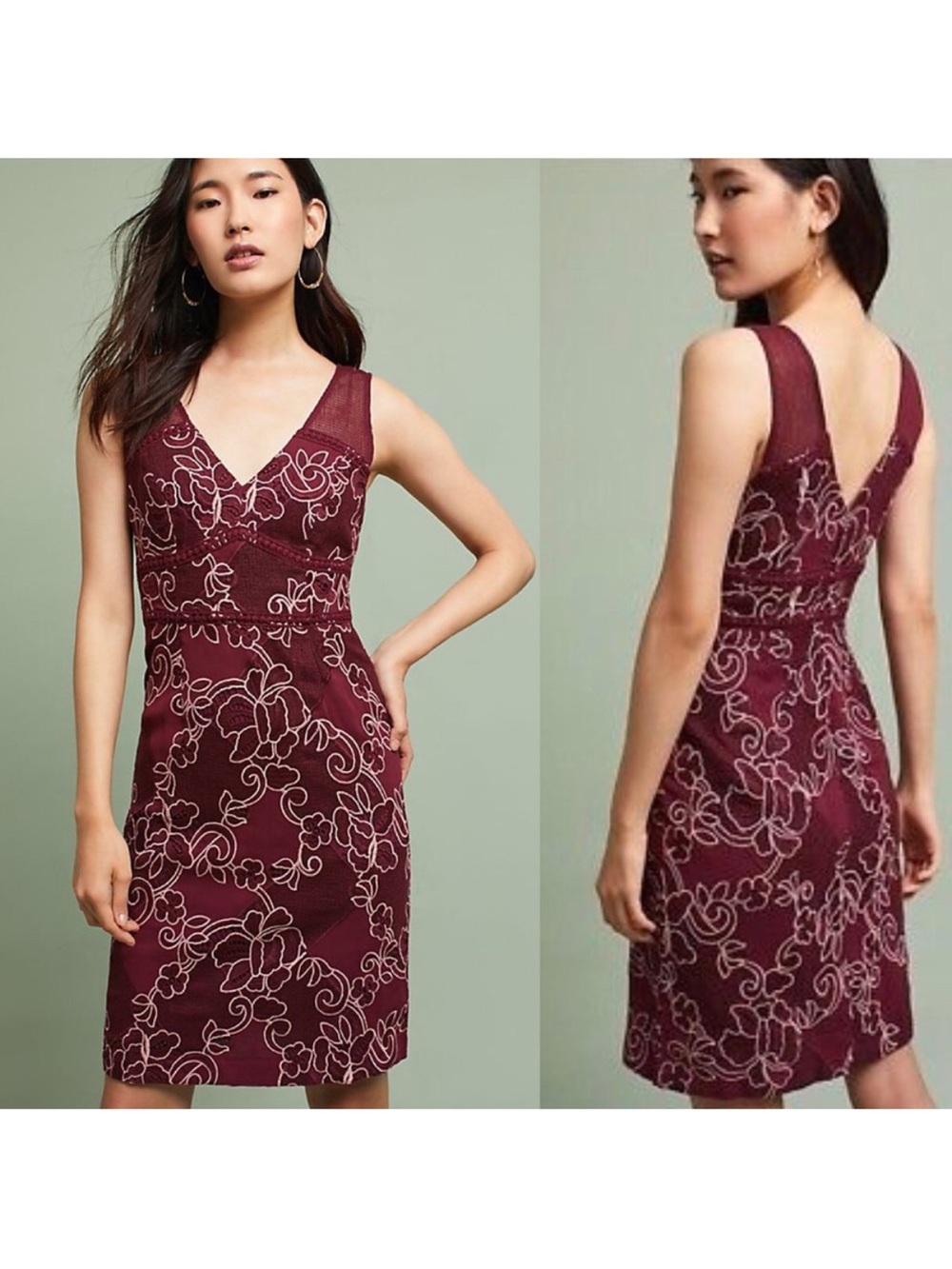 ✨NWOT✨Anthropologie Ariana Lace Column Dress by Moulinette Souers